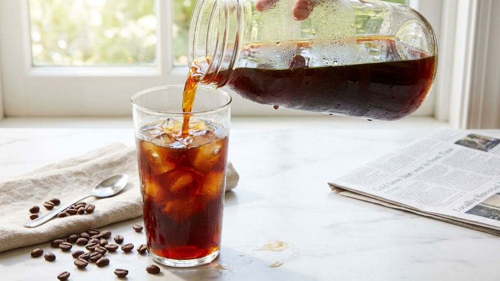 Cold brew coffee complete guide 2026 showing cold brew being poured over ice in a tall glass