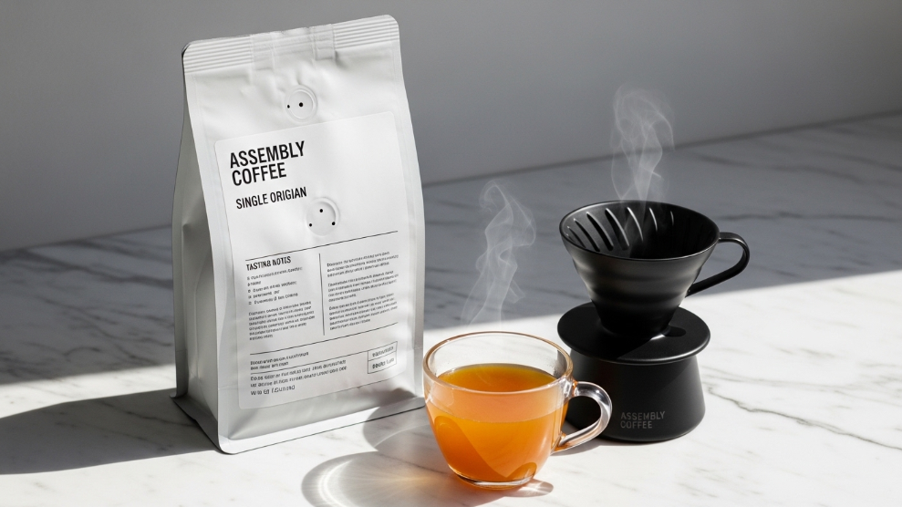 Assembly Coffee specialty single origin subscription bag from London roastery with tasting notes and brew guide