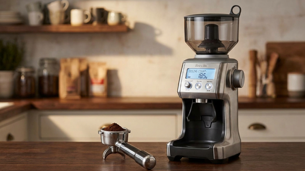 Breville Smart Grinder Pro electric burr grinder stainless steel with dosing display