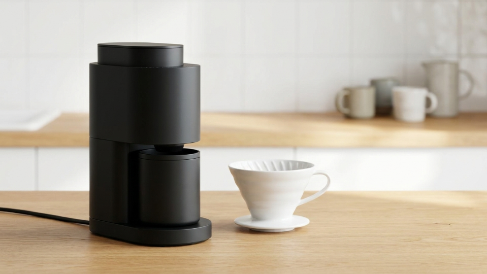 Fellow Ode Gen 2 flat burr coffee grinder in matte black minimal design